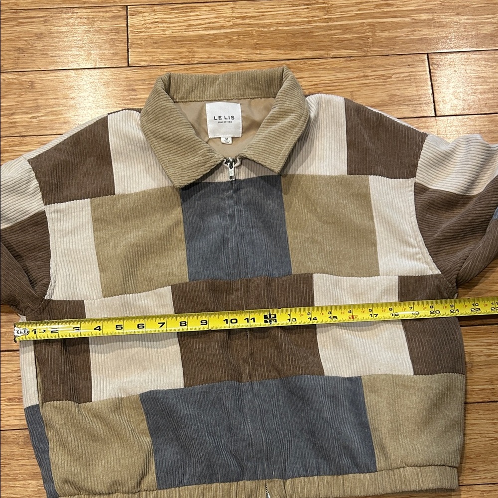 Le Lis Multicolor Boho Y2k Patchwork Corduroy Jac… - image 4
